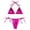 Hot Pink, variant on Woman's Removable Padding Triangle Swimsuit Top Crinkle Waves