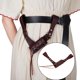 thumbnail image 4 of Retro Cosplay Medieval Faux Leather Warrior Espada Vaina Marrón Zurdo Sunnimix cinturón de espada, 4 of 8