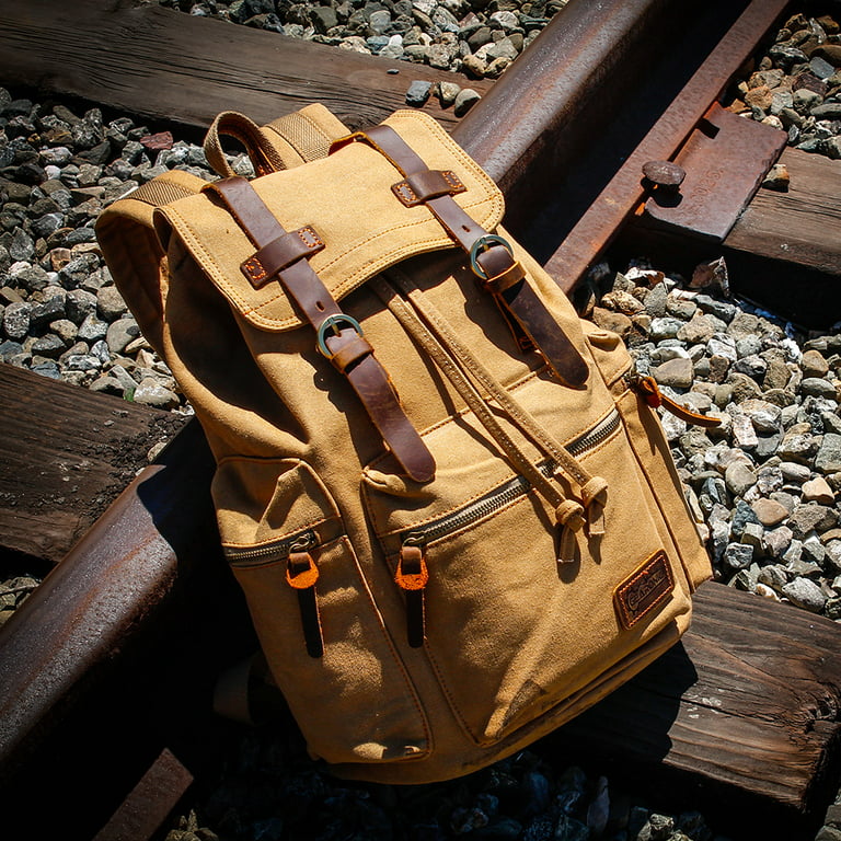 vintage canvas backpack