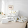 thumbnail image 5 of Manfei Abstract Marble 7pcs Bedding Comforter Set,Stone Patter Queen Bedding Sets Super Cozy,Gold Metallic Queen Sheet Sets,Super Cozy Watercolor Room Decor,Reversible, 5 of 7