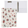 thumbnail image 3 of Waterproof PVC Round Ring Binder - D-Rings Clipboard, 200 Page Capacity (1 or 2-Pack), Ideal for Office , Home and School，Ladybugs, 3 of 8