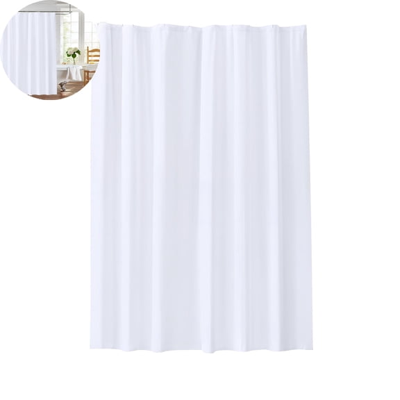 VYARDOZ Shower Curtain, Plastic Water Repellent Liner, 180 by 180 cm Flexible Stall Curtain for Bathroom and Hotel