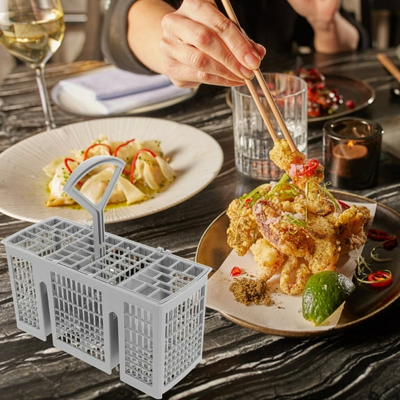 LEXSOMEO Dishwasher Utensil Basket Silverware Organizer Efficient Organized Dishwashing Machine Cutlery Basket Dishwasher Silverware Rack