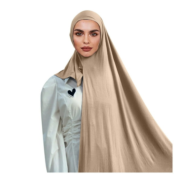 Fimkaul Womens Scarf Muslim Head Solid Long Wrap Scarves Cotton For Fashion Summer Winter Fall Shawl Wraps Scarfs