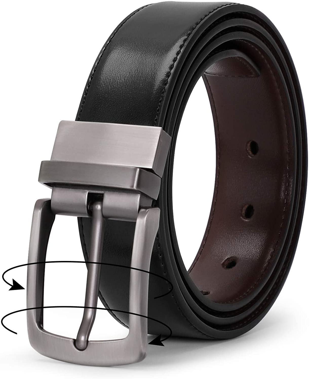 44 AVIMA BEST Premium Top Grain Italian Genuine Black Leather Belt for Men 