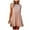 Pink, variant on IROINNID Women's Sleeveless Surplice Dress Fashion Casual Ruffled Waist Pocket Dress Round Neckline Knee-Length Women Dress