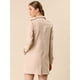 thumbnail image 5 of Chaqueta de gabardina de gamuza Sintética Allegra K Doble Botonadura con Solapa con Muesca Albaricoque S, 5 of 6
