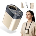 thumbnail image 2 of CoreLiving Personal Fan Portable Waist Fan, Rechargeable 3 Speeds Strong Airflow Clip on Fan for Shirt, Hands Free Wearable Cooling Fan for Outdoor Travel, Gold, 2 of 10