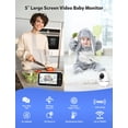 thumbnail image 2 of Monitor para bebés GoodBaby 5 con cámara y audio, batería de 30 h, 2 of 7
