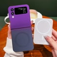thumbnail image 3 of Gradient Magnetic for Samsung Galaxy Z Flip 3 5G Phone Case, Compatible with MagSafe, Upgraded Camera Lens Film Protection Shockproof Matte Cases for Galaxy Z Flip 3 6.7" (Purple Gray), 3 of 8