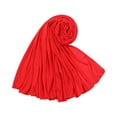 thumbnail image 3 of Women's Stretch Jersey Hijab Scarf with Soft Knit Fabric and Long Length for Daily Wear Travel Modest Fashion and Religious Occasions Red, 3 of 4