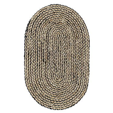 Handwoven Natural Fiber Area rug , Home Décor Rugs & Carpet Size - 2 x 3 Feet Oval (60 cm x 90 cm)