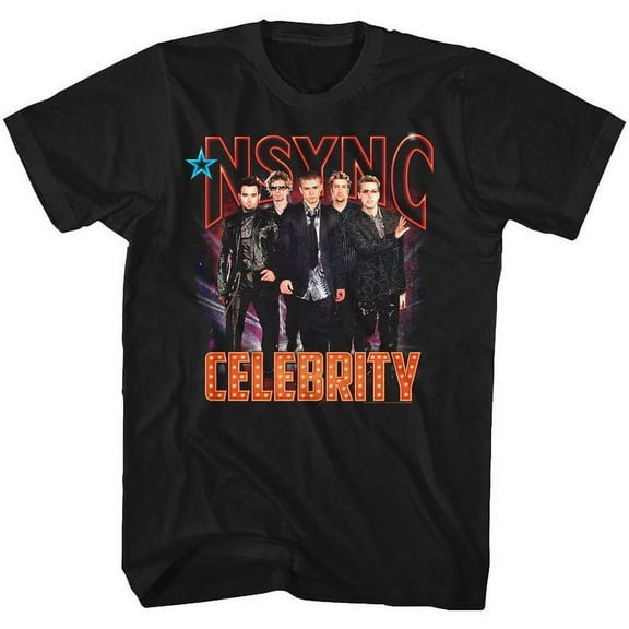 NSYNC Celebrity Black Adult T-Shirt 6Xl