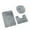 Dark Gray, variant on 3-Piece Bathroom Rug Set – Soft Bath Mat, Toilet Contour Mat & Lid Cover with Non-Slip Rubber Backing