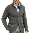 thumbnail image 2 of Chaqueta de hombre con cuello en V,Chaqueta de hombre Chaqueta masculina de moda con cuello en V Chaqueta de hombre de color puro compacta y ligera, 2 of 6