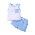 thumbnail image 1 of Toddler Baby Girls Boys Summer Outfit Sun Printed Set Short Sleeve Crewneck T-Shirt Patchwork Shorts Set 12M 18M 2Y 3Y 4Y 5Y, 1 of 10