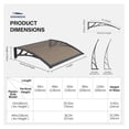 thumbnail image 7 of Awning for Door Entrance,40x40 Inches Window Awnings for Doors Canopy Polycarbonate Cover Patio Door Awning UV Rain Snow Sunlight Protection Hollow Shee, 7 of 7