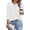 White, variant on WIHOLL Women's 3/4 Sleeve Tops Dressy Casual Pleated Business Work Blouses Office Shirts