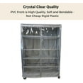 Premium Clear Front Wire Shelf Cover Grey HeavyDuty Storage For Wire