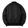 Bomber Jacket Men Men's Zip Up Solid Color Casual LongSleeved