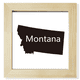 thumbnail image 1 of Montana America usa mapa silueta Pantalla de escritorio de pared de fotograma cuadrado, 1 of 4