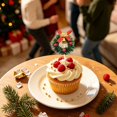 thumbnail image 5 of 10 Pieces Mini Christmas Wreaths 2.56" Artificial Xmas Wreath Hanging Ornaments for Cake Decor,Cute Miniature Wreaths for Door Windows Wall Stairs Christmas Tree Decorations, 5 of 9