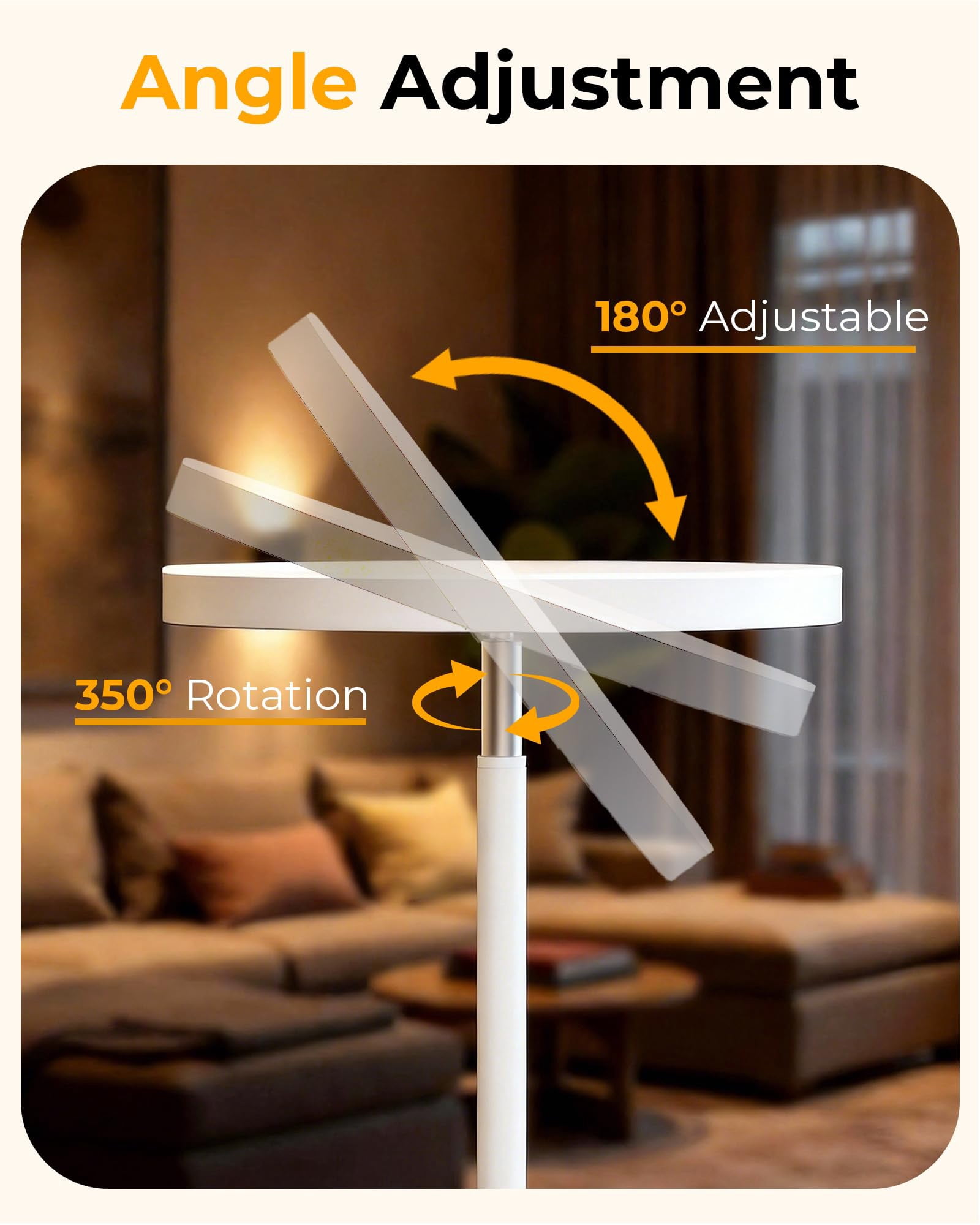 Led Floor Lamps  2800lm Standing Lamp Remote & Foot With 1h Timer 2700-6500k Stepless Dimmable Modern Pole Light For Bedroom Office Reading White