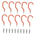 thumbnail image 4 of COOPHYA 10Pcs Orange Steel Garage Hooks for Home Organization and Tool Storage, 4 of 8