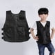 thumbnail image 3 of Chaleco táctico para niños, funda, chaleco policial, equipo militar, portaplacas, camping Negro 4cm, 3 of 8