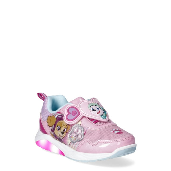 Paw Patrol Toddler Girls Skye and Everest Light Up Sneakers with On/Off Power Button