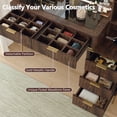 thumbnail image 5 of OKD Makeup Vanity Desk with Lights and Mirror, Vanity Table with 5 Drawers and Charging Station for Bedroom,Dark Walnut, 5 of 7