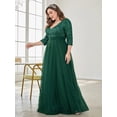 thumbnail image 5 of AURA Plus Size Sequin Evening Dress Women V Neck Formal Gown Elegant Party Dress, 5 of 7