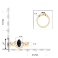 thumbnail image 5 of ANGARA Natural 1.15 Ct Marquise Sapphire and Diamond Infinity Bridal Set in 14K Yellow Gold for Women (Size-10x5mm) | September Birthstone, Anniversary, Jewelry Gift for Women | Natural Sapphire Ring, 5 of 10
