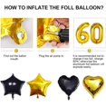 thumbnail image 5 of GEEKEO Black Gold 60th Birthday Decoration, 60 Year Old Birthday Party Supplies, 60th Birthday Black Gold Balloon Decorations for Men Women 60th Birthday Anniversary Party, 5 of 7