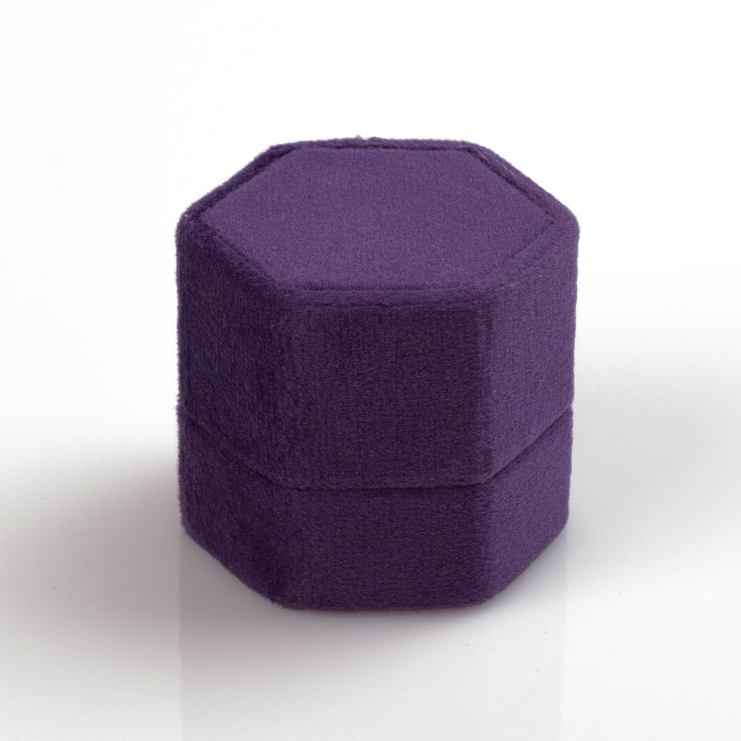 purple velvet ring box