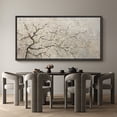 thumbnail image 6 of Large Framed Canvas Print White Blossom Tree on Neutral Background - Modern BotanicalWall Art Decorative Ready to Hang Painting for Living room Bedroom 60x30 inches Black Frame, 6 of 9