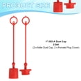 thumbnail image 2 of Uxcell ISO-A Hydraulic Coupler Male Dust Cap and Female Plug Cover, Quick Disconnects Port Plug Cover Fitting 1", 2 of 6