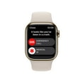 thumbnail image 6 of Apple Watch Series 8 GPS + Cellular 41mm Gold Stainless Steel Case with Starlight Sport Band - M/L. Fitness Tracker, Blood Oxygen & ECG Apps, Always-On Retina Display, 6 of 9