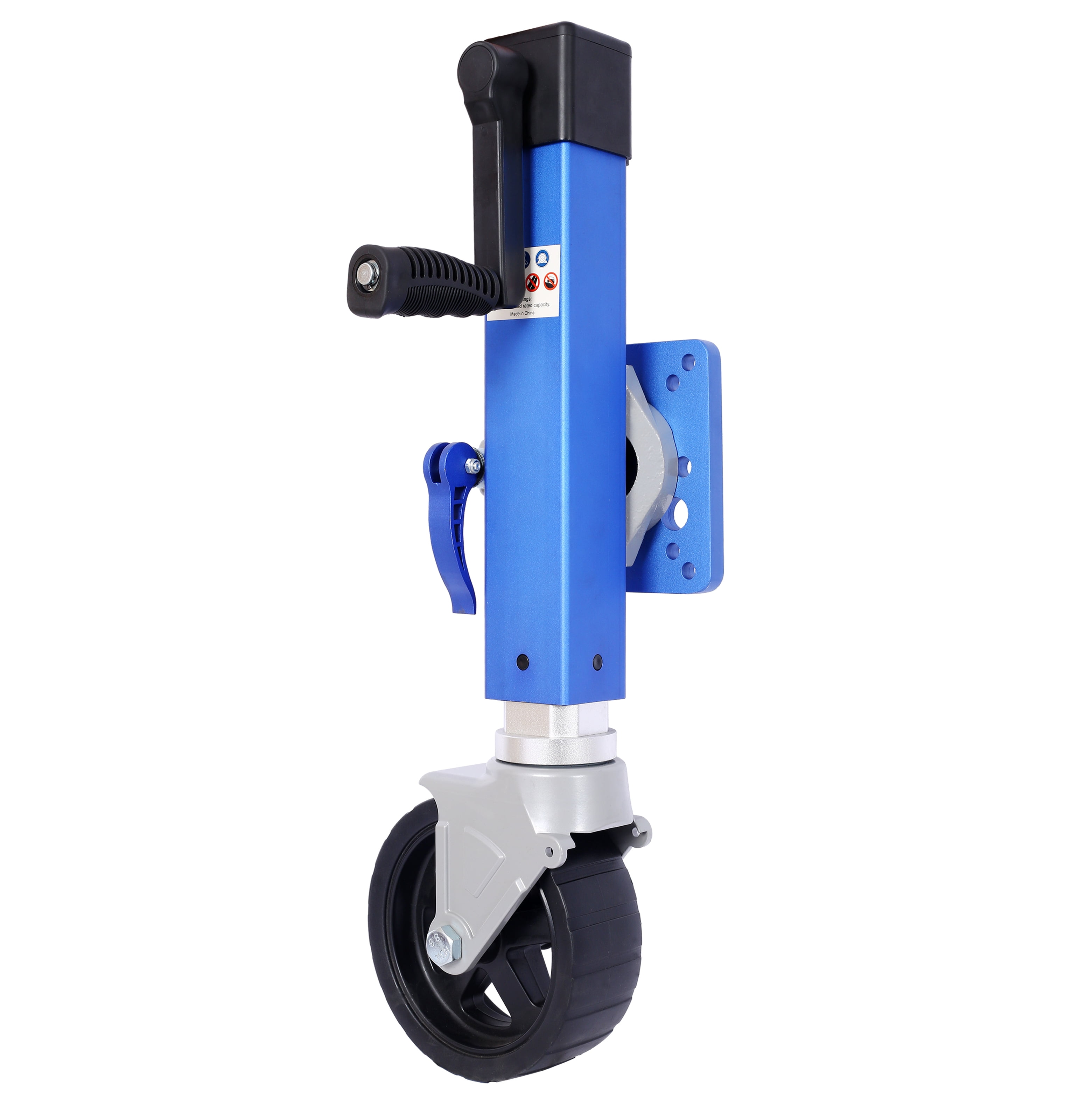 Trailer Jack 1800 Lbs Capacity - Heavy Duty Aluminum Trailer Tongue Jack, 3x5 Trailer, Sidewind Handle, Blue