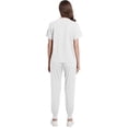 thumbnail image 3 of Women's Scrub Top with Classic V-Neck & Yoga Jogger Pants with Pockets, Medical Nursing Uniform Set L, 3 of 5