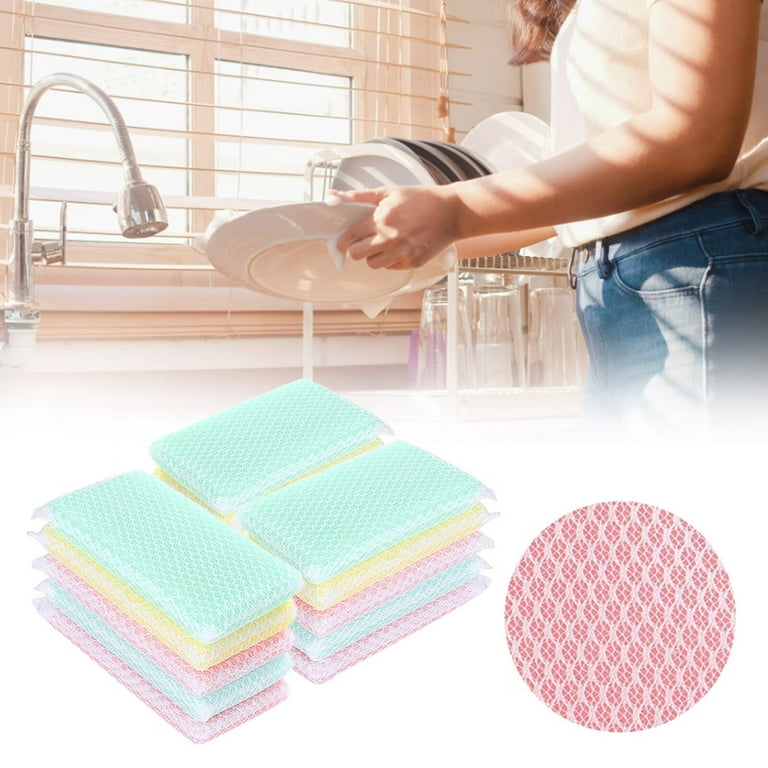 ScrubIt 6 Pack Silicone Scrubbing Sponge by SCRUBIT - Real Silicon Non  Scratch & Non Smell Kitchen Scrubber Pad for Dishes, Fruit