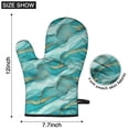 thumbnail image 6 of Teal Gold Marble Pattern Shower Curtain OneSize ,Bathroom Decorative Shower Curtains Set with 12 Hooks,Modern Waterproof Washable Shower Curtain, 6 of 7