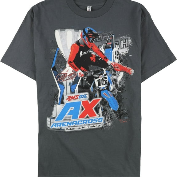 Motocross Mens AMSOIL AX Arenacross Graphic T-Shirt, Grey, Medium