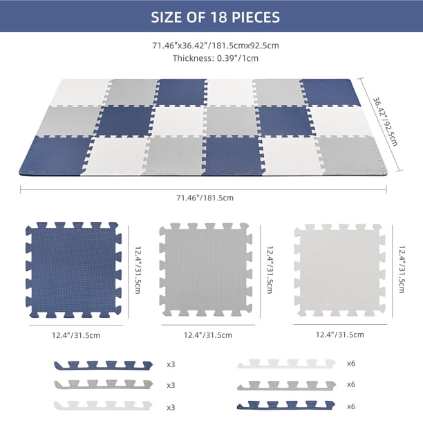 18 Dalles Tapis Puzzle Mousse De Sol Pour Enfant À Bord Droit-Tapis D 18 Dalles Tapis Puzzle Mousse De Sol Pour Enfant À Bord Droit-Tapis D