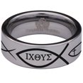 thumbnail image 2 of Ichthys Tungsten Carbide Ring, 2 of 9