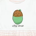 thumbnail image 4 of Inktastic Little Spud Green Girls Baby Dress, 4 of 5