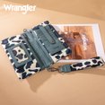 thumbnail image 4 of Wrangler Cow Print Wallet for Women RFID Wristlet Bifold Western Purse with Crossbody Strap, BK-Turquoise, 4 of 7