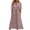 Pink, variant on ZQUUVOU Women's Summer Dresses Hollow Out Mesh Casual V-Neck Short Sleeve Button Long Dress Pink
