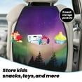thumbnail image 5 of Xecao Northern Lights Pattern Car Seat Back Protector 2 Pack Large Capacity Pocket, Kick Mats Back Seat Protector, 5 of 8