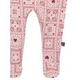thumbnail image 5 of Modern Moments by Gerber Baby Neutral Viscose Valentine's Day Two-Way Zip Sleep 'N Play Footed Pajamas, Sizes Newborn - 6/9 Months, 5 of 7